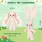 Crochet Kit for Beginners, Crochet Starter Kit w Step-by-Step Video Tutorials, Beginner Crochet Kit Knitting Supplies for Adults Kids, Crochet Bunny(40%+ Yarn)